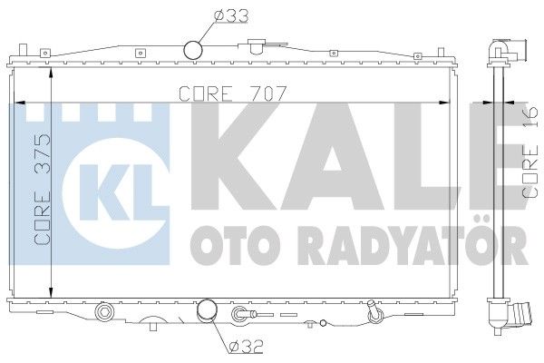 KALE OTO RADYATÖR Jäähdytin,moottorin jäähdytys 384100